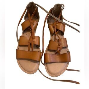 Old Navy Brown Lace-Up Gladiator Sandals Size 7